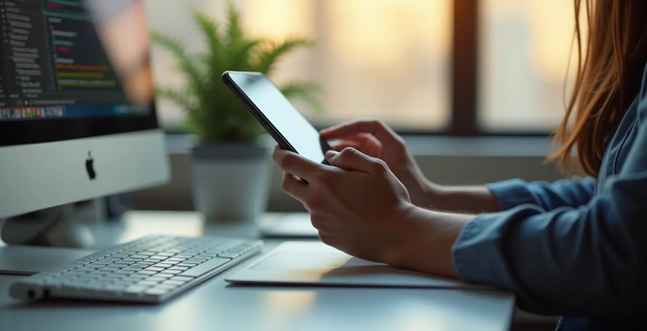 Comparación visual de experiencias móvil y escritorio para indexación