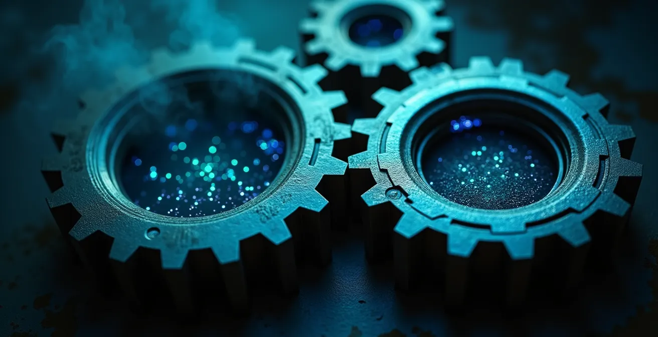 Panel de control digital mostrando métricas OEE en tiempo real en planta industrial