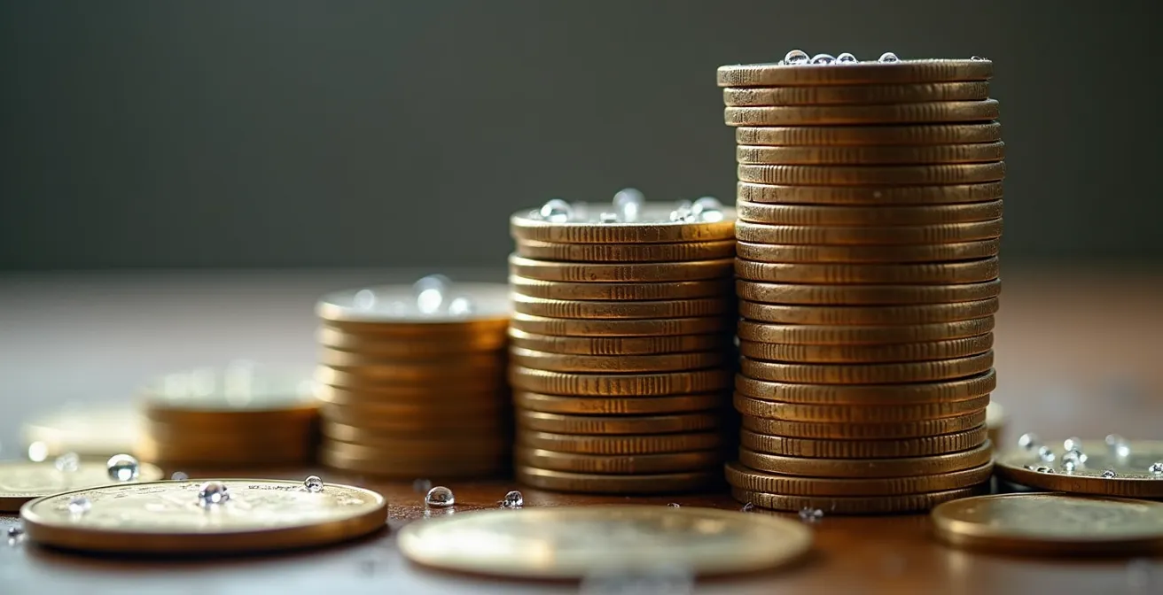 Representación visual de gestión de flujo de caja y reservas financieras