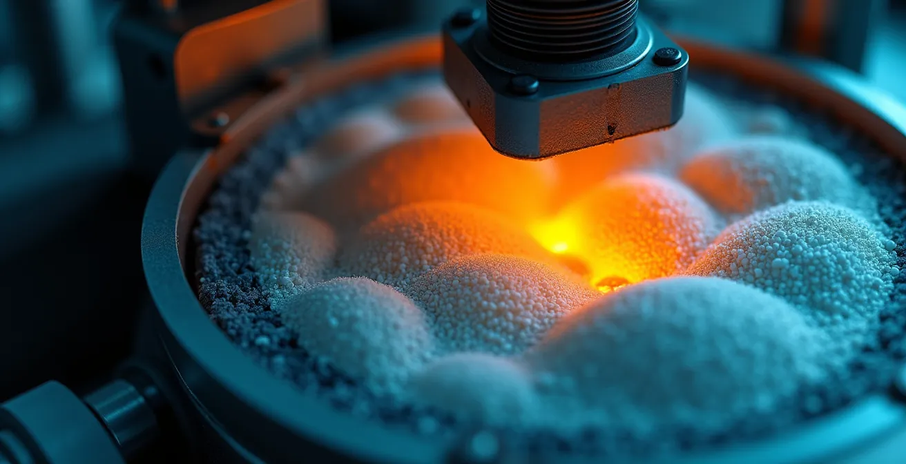 Máquina inyectora industrial procesando biopolímeros con configuración especializada