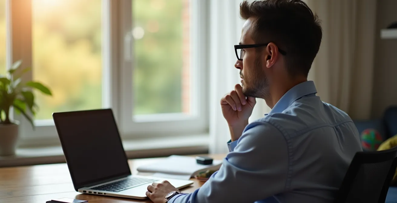 Espacio de trabajo remoto seguro en ambiente doméstico